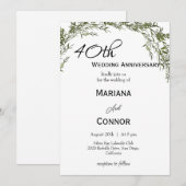 Invitation Moderne Anniversaire de Mariage Classique avec Feu (Devant / Derrière)