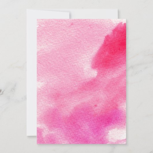Invitation Moderne aquarelle rose fleurs couples douche (Dos)