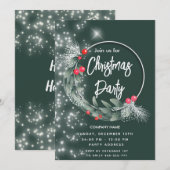 Invitation Moderne aquarelle verte entreprise de couronnes (Devant / Derrière)