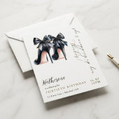Invitation Moderne Arc Noir & Blanc 40e Anniversaire