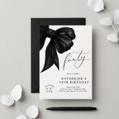 Invitation Moderne Arc Noir & Blanc 40e Anniversaire