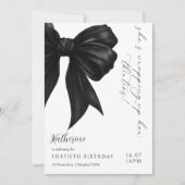 Invitation Moderne Arc Noir & Blanc 40e Anniversaire (Devant)