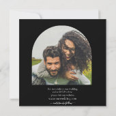 Invitation Moderne arche de photo unique pour Save the Date (Dos)