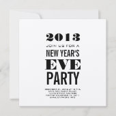 Invitation moderne argenté de partie de 2013 (Devant)