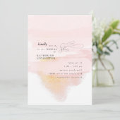Invitation moderne Artsy nuptiale contemporaine (Debout devant)
