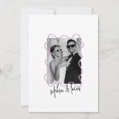 Invitation moderne audacieux Lavande minimale et Mariage lila (Dos)