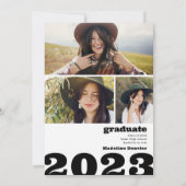 Invitation Moderne audacieux surdimensionné 4e année photo 20 (Dos)