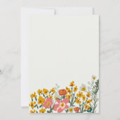 Invitation Moderne automne fleurs rétro douches nuptiales ver (Dos)