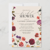 Invitation Moderne Automne Floral Jardin Terracotta Fête des (Devant)