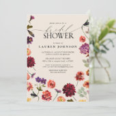Invitation Moderne Automne Floral Jardin Terracotta Fête des (Debout devant)
