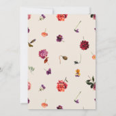 Invitation Moderne Automne Floral Jardin Terracotta Fête des (Dos)