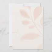 Invitation Moderne Automne rose Floral Laisser Mariage d'ombr (Dos)