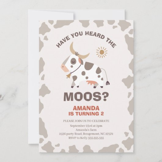 Invitation Moderne Avez-Vous Entendu L'Invitation D'Anniversa (Devant)