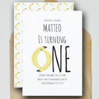 Moderne Bananier Premier Anniversaire Un Motif