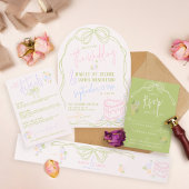 Invitation Moderne bizarré à la main dessiné à la main mariag