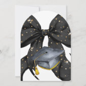 Invitation moderne Black Bow Graduation Arch (Dos)