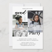 Invitation Moderne Blanc Maintenant & Puis Deux Soirées De Di (Devant)