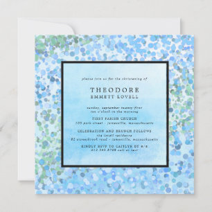 Invitation Moderne Bleu