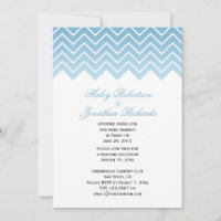 Moderne bleu crépuscule ombré chevron zigzag après