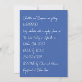 Invitation Moderne Bleu Unique Lettering Couples Douche tenda (Devant)