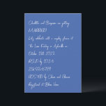 Invitation Moderne Bleu Unique Lettering Couples Douche tenda<br><div class="desc">Moderne Bleu Unique Lettering Couples branché Douche Invitation</div>