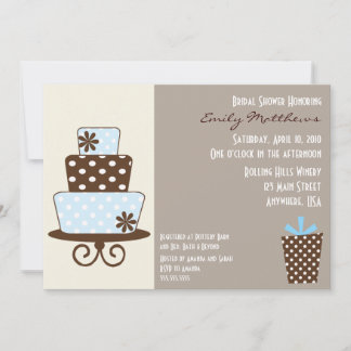 Invitation moderne bleue et Brown