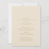 Invitation Moderne Blue Wave Gold Surfer tout en un Mariage (Dos)
