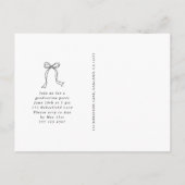 Invitation moderne Blush Bow One Photo Graduation (Dos)