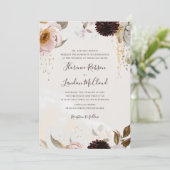 Invitation Moderne Blush Floral Watercolor Traditional Weddin (Debout devant)