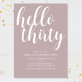 Invitation Moderne Blush rose blanc 30e anniversaire Script