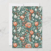 Invitation Moderne Bohème Chic Rétro Fleurs Mariage (Dos)