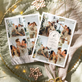 Invitation Moderne Boho 8 Photo Noël Nouvel An