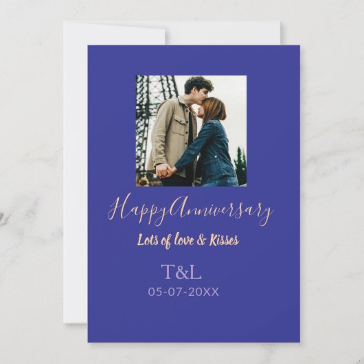Invitation Moderne boho joyeux anniversaire ajouter nom bleu  (Devant)
