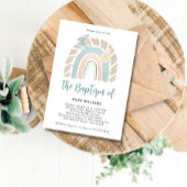 Invitation moderne Boho Rainbow Baptism