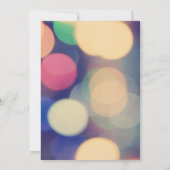 Invitation Moderne Bokeh Lumières Élégant Script Love Mariage (Dos)