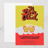 Invitation moderne Bold Bachelor Party (Devant / Derrière)