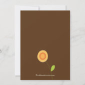 Invitation moderne Bold Orange Bloom Bridal Shower (Dos)