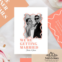 moderne Bold Wavy funky Peach Mariage