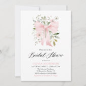 Invitation Moderne Bow rose amour floral dans la Fête des mar (Devant)