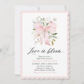 Invitation Moderne Bow rose amour floral dans la Fête des mar (Devant)