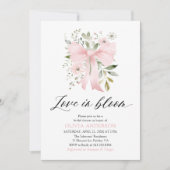 Invitation Moderne Bow rose amour floral dans la Fête des mar (Devant)