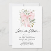 Invitation Moderne Bow rose amour floral dans la Fête des mar (Devant)