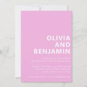 Invitation Moderne Bright Rose Bold Typographie Mariage photo (Devant)