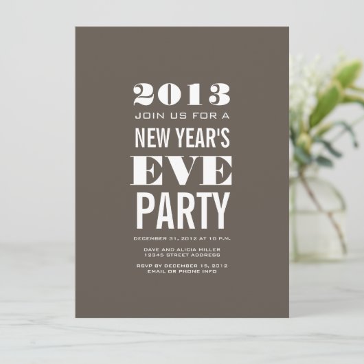 Invitation moderne Brown de partie de 2013 (Debout devant)