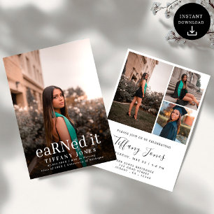 Invitation Moderne BSC RN 4 Photos Infirmière