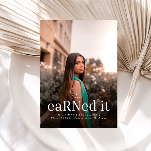 Invitation Moderne BSC RN 4 Photos Infirmière