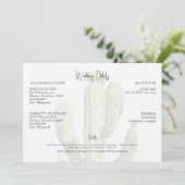 Invitation Moderne Cactus Tropical Mariage Détails (Debout devant)