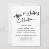 Invitation Moderne Célébration de Mariage après la Cérémonie  (Devant)