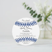 Invitation Moderne C'est un garçon Baseball Baby Shower Invit (Debout devant)