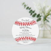 Invitation Moderne C'est un garçon Baseball Baby Shower Invit (Debout devant)